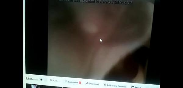  BLACK MAN MASTURBATING AND WATCHING HOW THIS SEXY RICH WHITE GIRL LOVS SUKING MY COCK